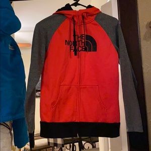 North face zip up with hood